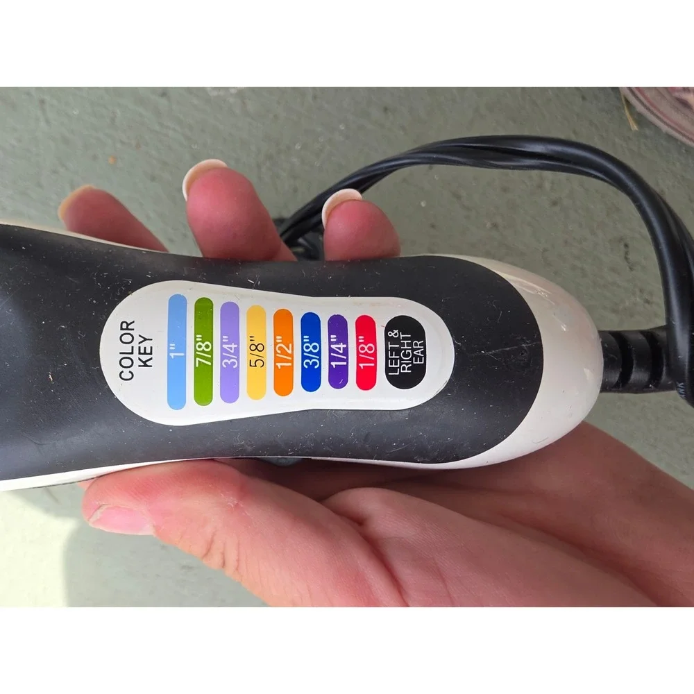 Wahl Color Pro Corded Hair Clipper Electric Trimmer White Black 79300-1001 Z1‎